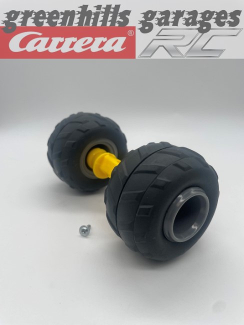 Greenhills Carrera RC Mario Kart Quad Front Axle & Wheels with Screw 370200996 - Used - CRCP363