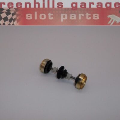 Greenhills Scalextric Ford Sierra Cosworth Gold Rear Axle & Wheels - Used - P7073