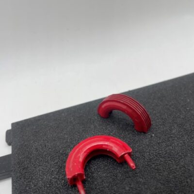 Greenhills Red Half Tyre Obstacle Pair for Scalextric Goodwood Chicane C177 - NEW - MACC985