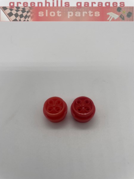 Greenhills Scalextric Ford Escort XR3i Red Wheel Pair - Used - P201