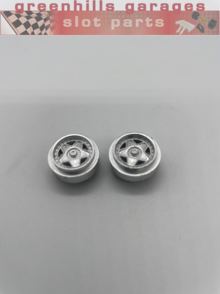 Greenhills Scalextric Porsche 963 Chrome Wheel Pair - Used - P212