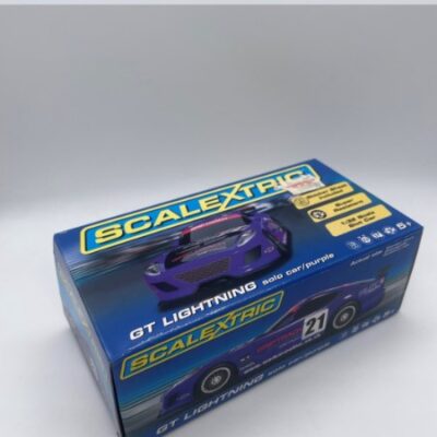 Greenhills Scalextric Box for GT Lightening Solo Car in Purple C3475 - Used - B1166