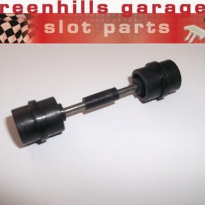 Greenhills Scalextric Porsche 911 / 935 front axle and wheels - white rims - Used - P4185
