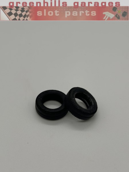 Greenhills Scalextric Formula Junior Front Tyre Pair 19.5mm Outside Diameter 6.5mm Wide - Used - P10186