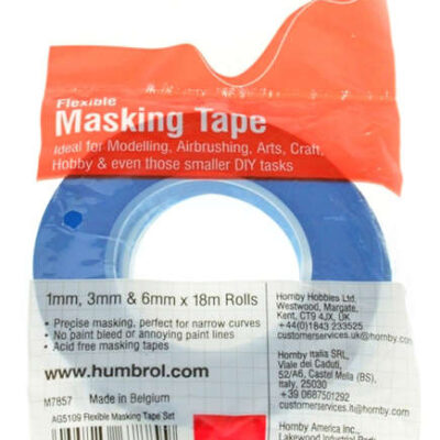 Greenhills Humbrol Flexible Masking Tape Set 1mm 3mm & 6mm x 18m Rolls AG5109 - C5442