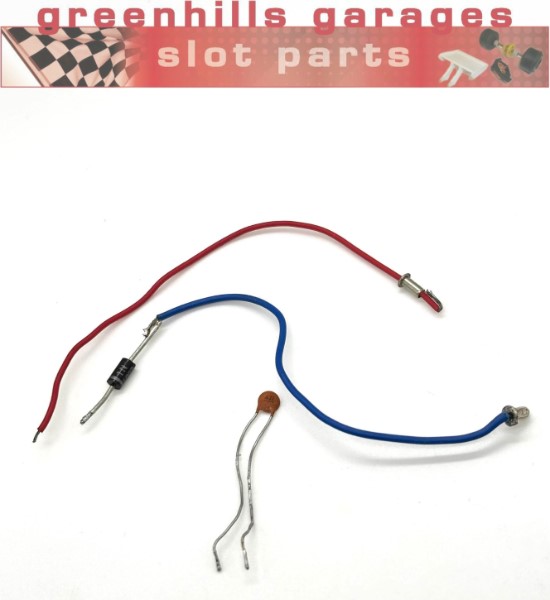 Greenhills Scalextric Datsun 4x4 Wiring & Resistors Set - Used - P4122