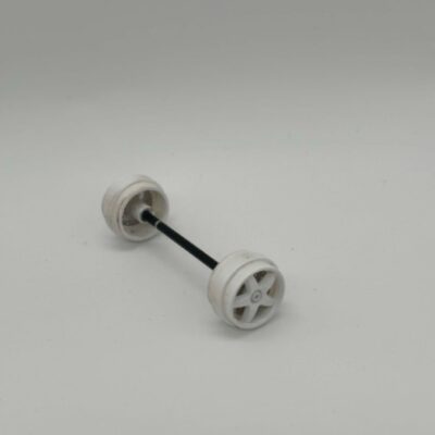 Greenhills Scalextric TVR T400R White Front Axle & Wheels - Used - P10197