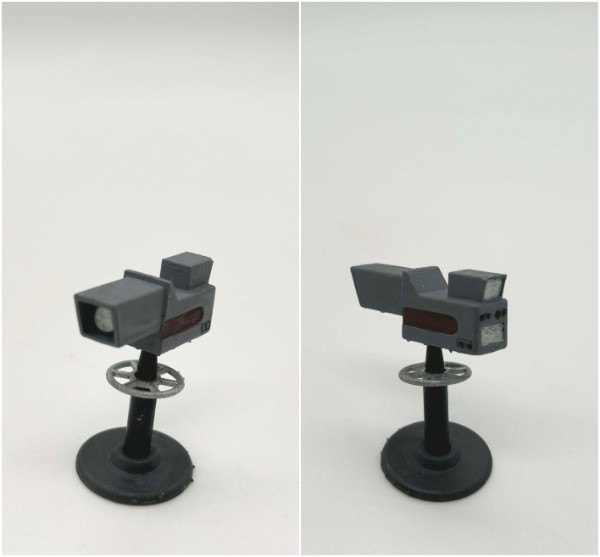 F1135 - Greenhills Painted TV Camera in 1.43 Scale for Scalextric Carrera etc - NEW