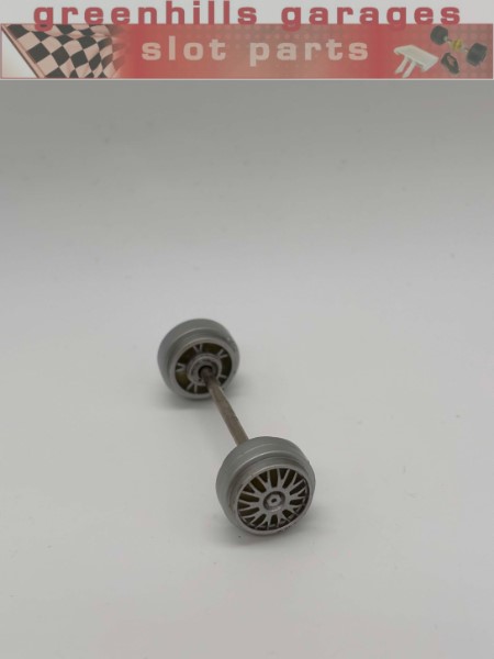 P10327 - Greenhills Scalextric Opel Vauxhall Vectra Front Axle & Wheels - Used