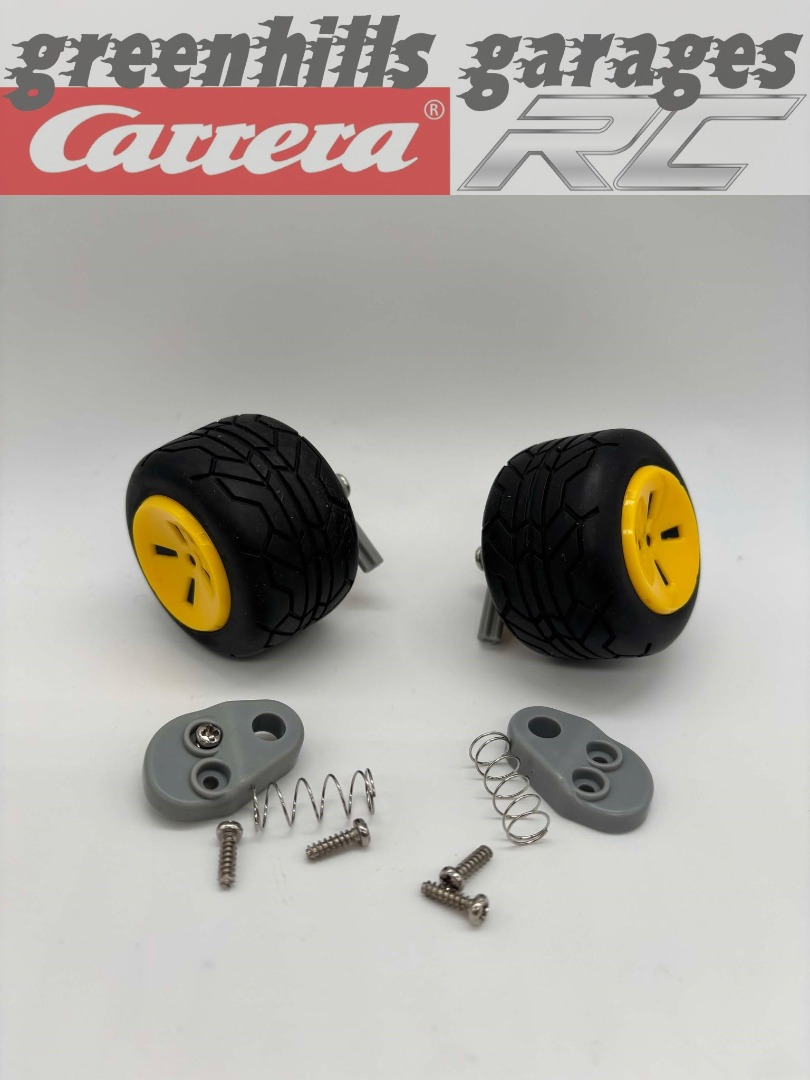 Greenhills Carrera RC Mario Kart Race Kart 1.16 Scale Front Wheels etc - NEW - CRCP387