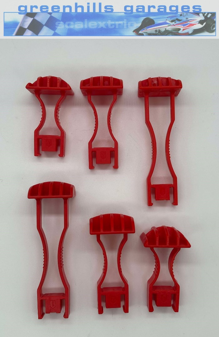 Greenhills Carrera GO!!! 6 x Bridge Support Pieces - 2 x 49mm 2 x 55mm 2 x 79mm - Used - MACC1009