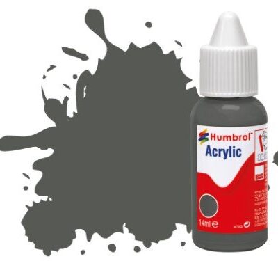 Greenhills Humbrol 14ml Dropper Bottle of Acrylic Sea Grey Matt DB0027 - C5297