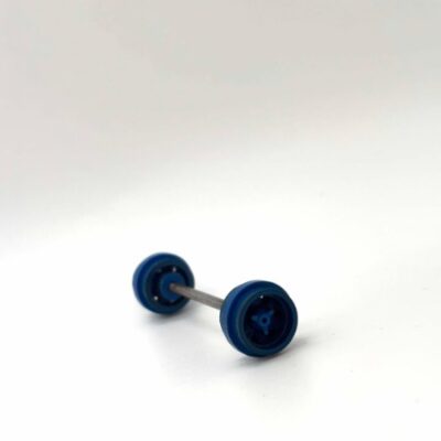 Greenhills Scalextric Ferrari P4 Blue Front Axle & Wheels - Used - P10383