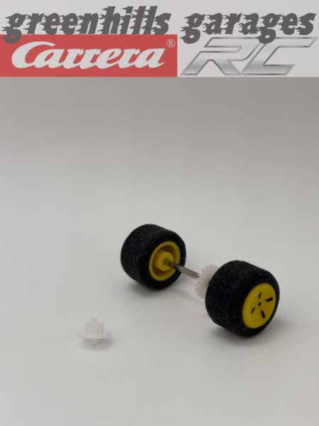 Greenhills Carrera RC Mario Kart Mini RC Rear Axle + Wheels + Gear Wheels - Used - CRCP310