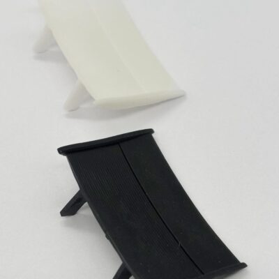 GP120 - Greenhills Reproduction White & Black Rear Wing Pair for Scalextric UOP Shadow - NEW