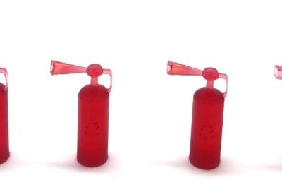 Greenhills Set of 4 x Red Fire Extinguishers 1.32 Scale - NEW - GP72