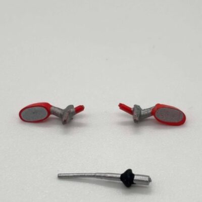Greenhills Scalextric Toyota Supra QX06 Red Wing Mirror Pair & Aerial - NEW - P10509