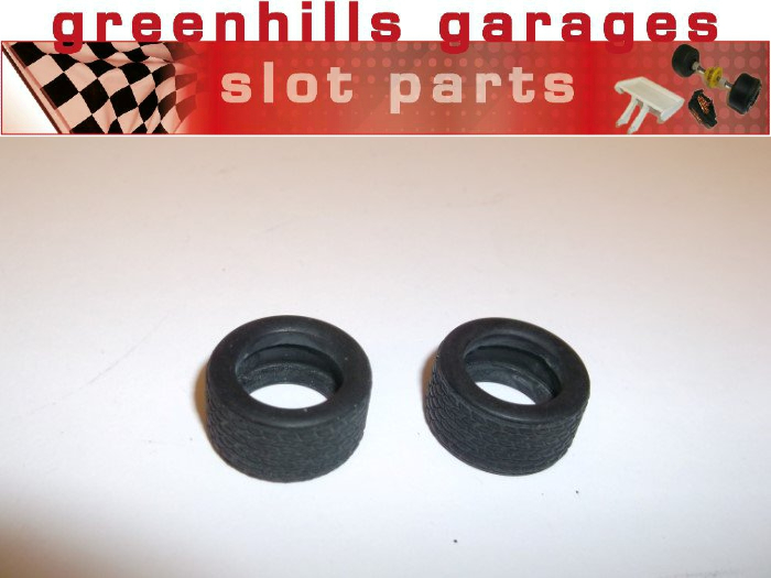 Greenhills Scalextric Original Subaru Impreza Treaded Tyre Pair - P154 Used