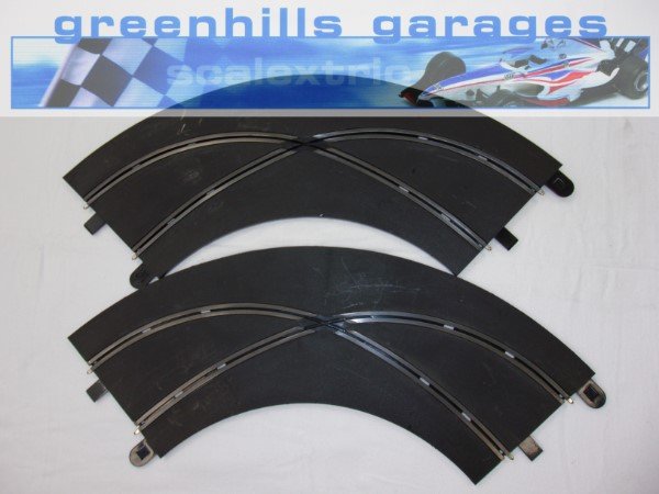 MT385 - Greenhills Scalextric Sport Track Crossover Curve Pair C8203 - Used