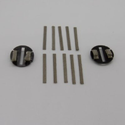 Greenhills Slot Parts 10 Tinned Copper Braids & 2 Braid Plates with Braid C8329 - Scalextric compatible  - G2993