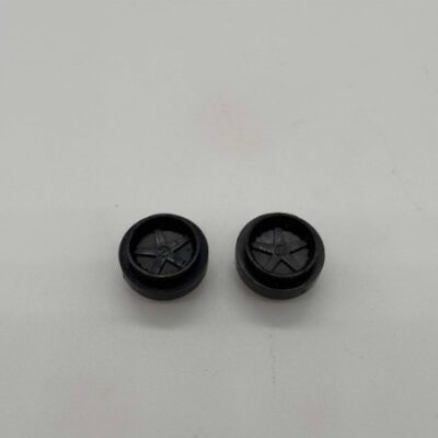 Greenhills Scalextric Jaguar XJ8 / XJR9 / Porsche 962 Black Wheel Pair - Used - P10386