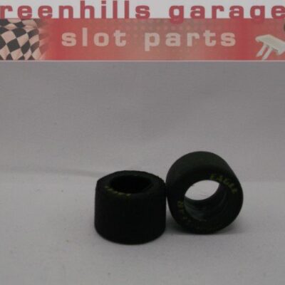 Greenhills Scalextric Benetton Ford Rear Tyre Pair - Yellow Good Year Eagle - Used - P6614