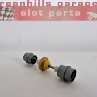 Greenhills Scalextric UOP Shadow Grey Rear Axle + Wheels - Used - P7966
