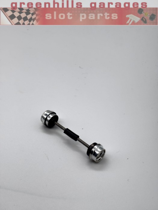 Greenhills Scalextric Ferrari 312T Front Axle And Wheels Chrome Stone Avlonics C386 - Used - P588