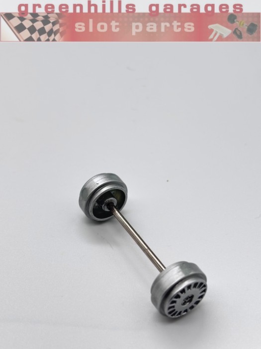 Greenhills Scalextric Ford Focus Front Axle And Wheels Silver - Used - P784