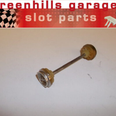 Greenhills Scalextric Javelin/Electra/Lambo/Ford 3L Front Axle/Wheels Dome centre Used P1589