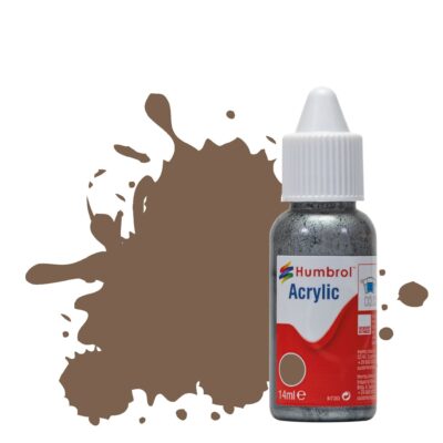 Greenhills Humbrol 14ml Dropper Bottle of Acrylic Dark Earth Matt DB0029 - C5255