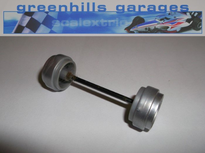 Greenhills Scalextric Porsche Boxster Front Axle & Wheels Used P2389