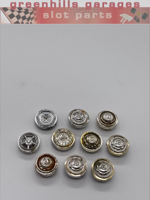 Greenhills Scalextric Mixed Vintage Wheel Hubs x10 - Used - P10638