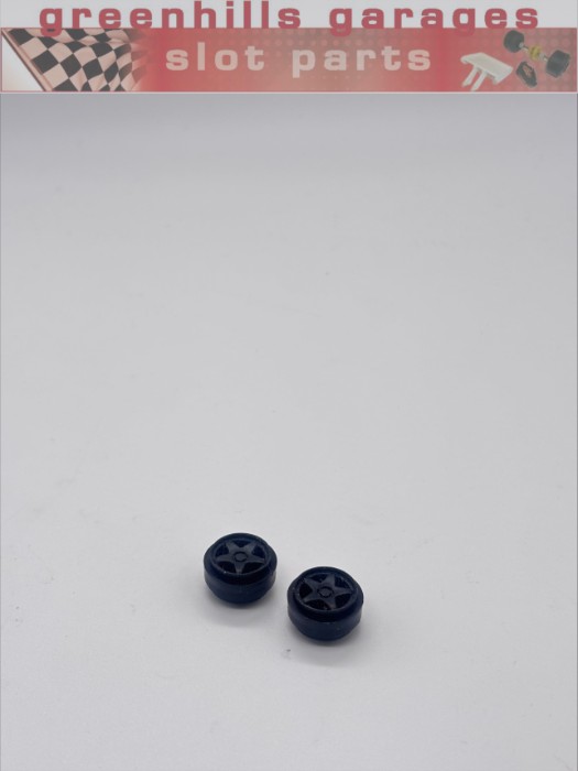 Greenhills Scalextric Alfa Romeo 155 Wheel Pair Black - Used - P10664