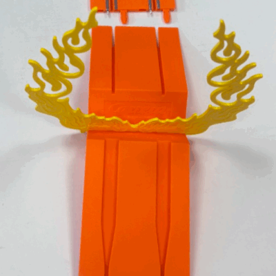 Greenhills Carrera Go Hot Wheels Flying Leap With Flames / Stand / Track Piece - NEW - ACC3371