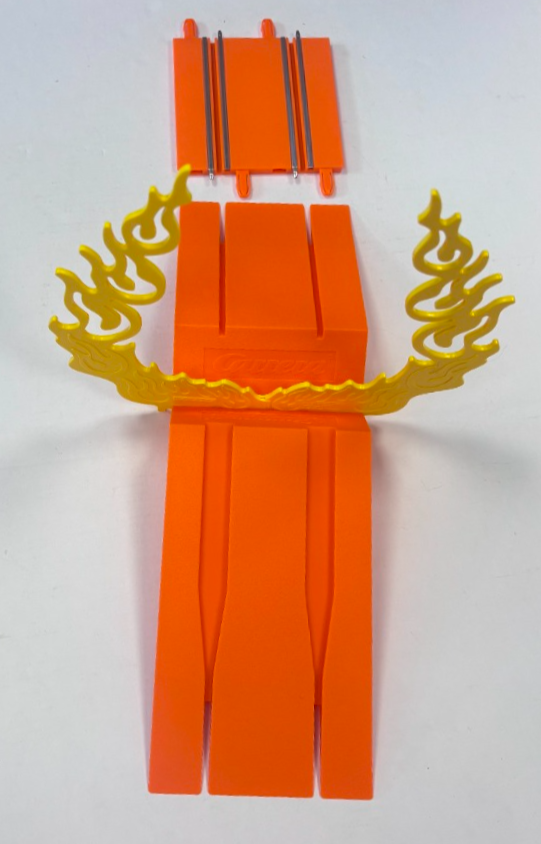 Greenhills Carrera Go Hot Wheels Flying Leap With Flames / Stand / Track Piece - NEW - ACC3371