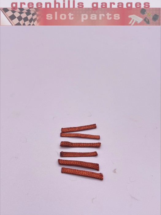 Greenhills Scalextric Vintage 100% Copper Braid x6 - 24mm x 3mm - NEW - P10594