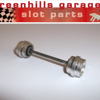 Greenhills Scalextric Mini Ha-Ha/Mad Hatter C290/91 Front Axle & Wheels Used - P3216