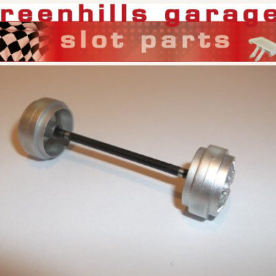Greenhills Scalextric Maserati Trofeo Cambiocorsa Front Axle & Wheels Silver Used - P3226