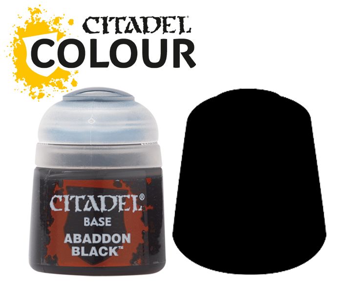 Greenhills Citadel Base Paint Abaddon Black 12ml Pot 21-25 - GWP10