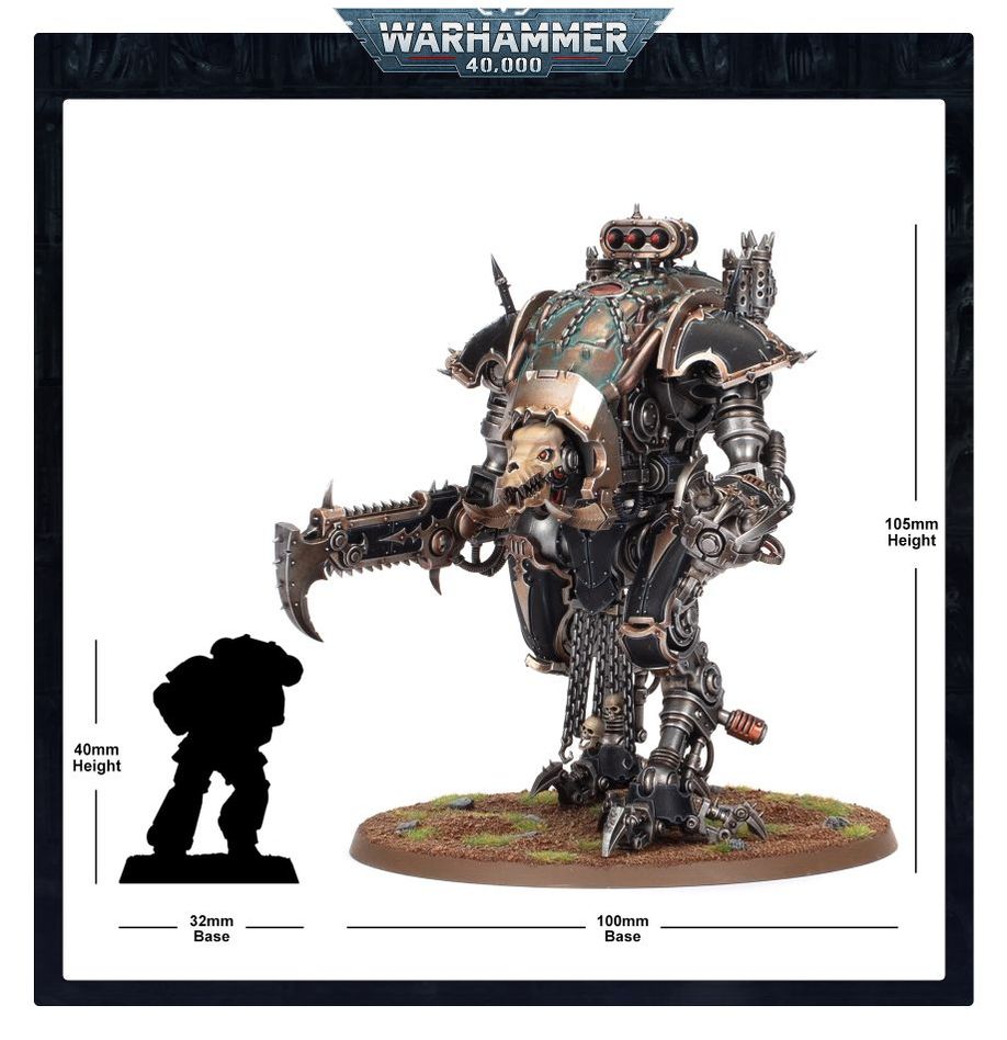 thumbnail interactive-video image 1 of Warhammer 40K Chaos Knights War Dogs Accessories – Games Workshop Bits, Unassembled, UK 1 of 5