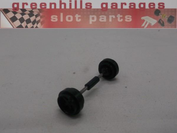 P7459- Greenhills Scalextric Jaguar XJ8/XJR9 Front Axle+Wheels- Used