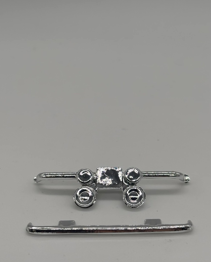 Greenhills Front & Rear Chrome Bumpers for Scalextric C7 Mini Cooper - New - G469