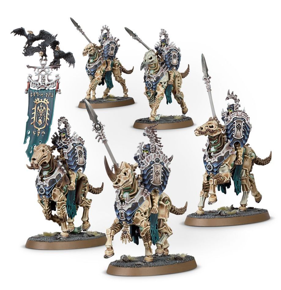 Greenhills Warhammer Age Of Sigmar Ossiarch Bonereapers: Kavalos Deathriders 94-27 - GW70 - Image 3