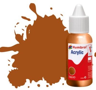 Greenhills Humbrol 14ml Dropper Bottle of Acrylic Copper Metallic DB0012 - C5337