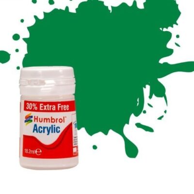 Greenhills Humbrol 18.2ml Bottle of Acrylic Paint Emerald Green Gloss AB0002 - C5166