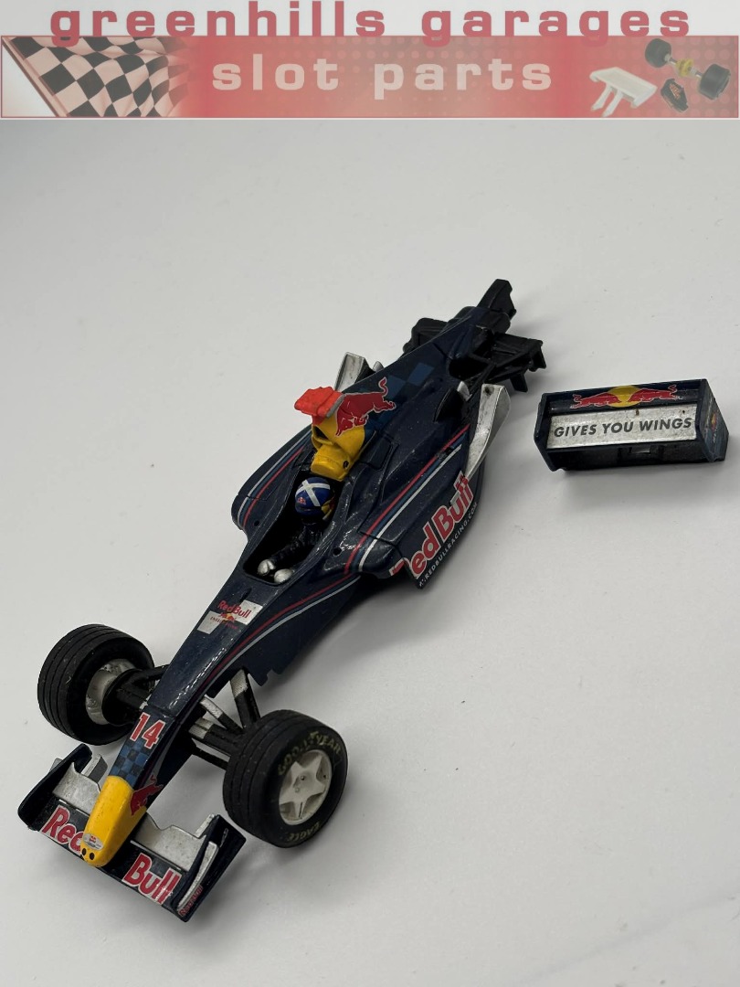 Greenhills 1.32 Scale Red Bull No.14 Body Shell + Front Axle + Front & Rear Wing - Used - S3400