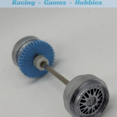 Greenhills Scalextric Porsche 911 GT3R Chrome Rear Axle & Wheels - Used - P5663