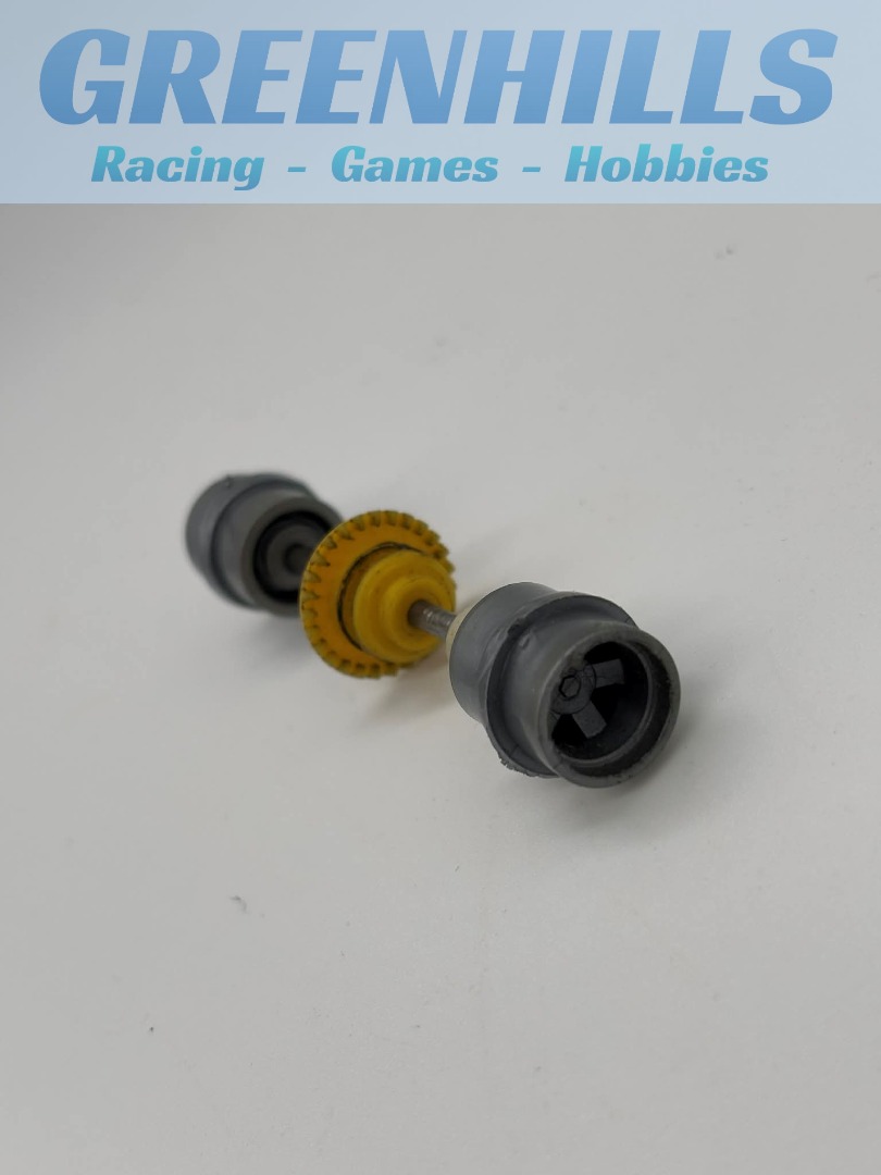 Greenhills Scalextric Scaletti Arrow C23 Grey Rear Axle & Wheels - Used - P11142