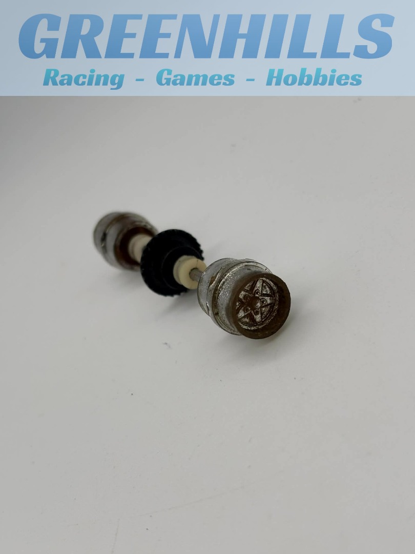 Greenhills Scalextric Tyrell ELF No.3 C121 Chrome Rear Axle & Wheels - Used - P10807